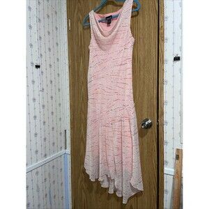 Biyaycda Cowl Neck Dress Size 12 Fairy Core Flowy Barbiecore Secretary pink ￼
